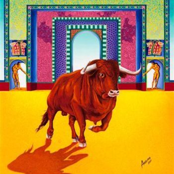 Pintura titulada "Por la puerta grande" por Carlos Andino, Obra de arte original, Oleo
