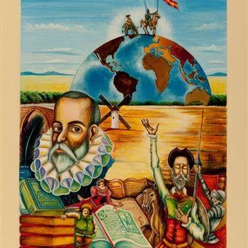 Рисунок под названием "Quijote Universal" - Carlos Andino, Подлинное произведение искусства, Другой