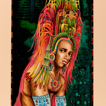 Desenho intitulada "Hunab Kú. Dios del…" por Carlos Andino, Obras de arte originais, Outro