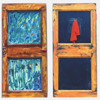 Pintura intitulada "puerta bifaz" por Carlos Ardohain, Obras de arte originais, Outro
