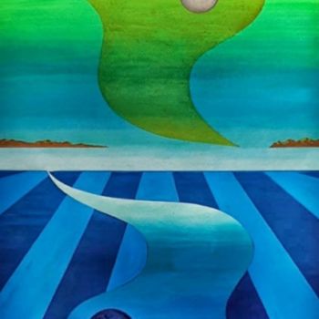 Peinture intitulée "Odyssee 2037" par Carlos Cairo, Œuvre d'art originale, Aquarelle