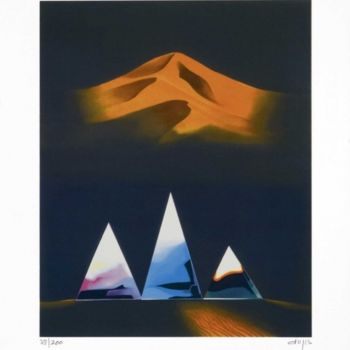 Pintura intitulada "Three Pyramids" por Carlos Dugos, Obras de arte originais
