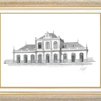 Drawing titled ""ESTAÇÃO FÉRREA DE…" by Carlos Fonttes, Original Artwork