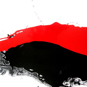 Malarstwo zatytułowany „Red drawing” autorstwa Carlos Ganhão Calado, Oryginalna praca, Atrament