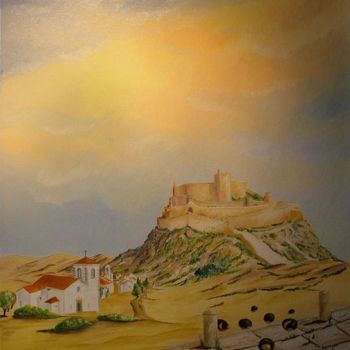 Pintura intitulada "MARVÃO VILLAGE II" por Carlos Godinho, Obras de arte originais