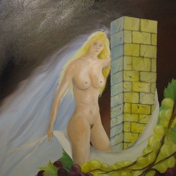 Картина под названием "Divina Uva/Divine G…" - Carlos Godinho, Подлинное произведение искусства, Масло