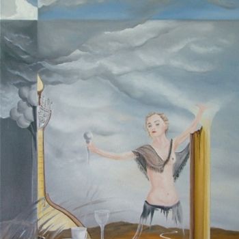 Peinture intitulée "Minha Donna Fadista…" par Carlos Godinho, Œuvre d'art originale, Huile