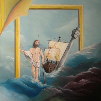 Картина под названием "Visões do Cabo das…" - Carlos Godinho, Подлинное произведение искусства, Масло