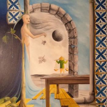 Pintura intitulada "Visões de Um Sentir…" por Carlos Godinho, Obras de arte originais, Óleo