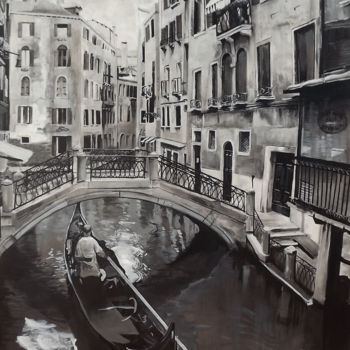 Malerei mit dem Titel "canal de venecia" von Carlos Jesús Saorín Sánchez, Original-Kunstwerk, Andere