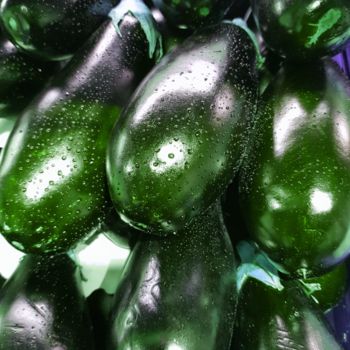 Fotografie getiteld "Aubergines Nuance 2…" door Carlos Vieira, Origineel Kunstwerk, Niet gemanipuleerde fotografie