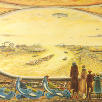 Schilderij getiteld "Cuando alcancemos e…" door Carlos Pardo, Origineel Kunstwerk, Olie Gemonteerd op Frame voor houten bran…