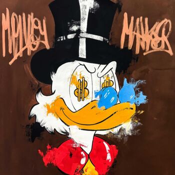 Картина под названием "Scrooge McDuck Mone…" - Carlos Pun, Подлинное произведение искусства, Акрил Установлен на Деревянная…