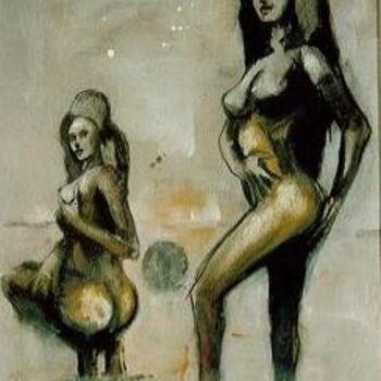 Painting titled "Le Spose" by Carlos Saramago, Original Artwork, Oil