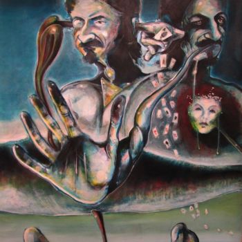 Malerei mit dem Titel "i run" von Carlos Saramago, Original-Kunstwerk, Öl