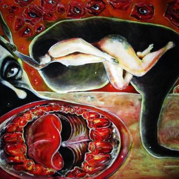 Malerei mit dem Titel "explosao-de-amor" von Carlos Saramago, Original-Kunstwerk, Acryl