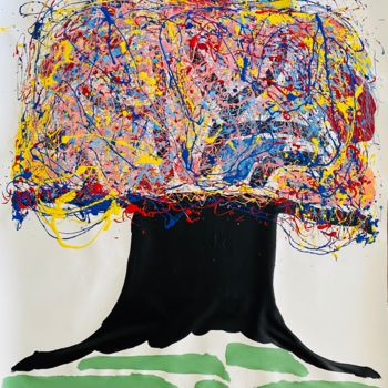 Peinture intitulée "The Tree of Life" par Carlos Zayan, Œuvre d'art originale, Acrylique