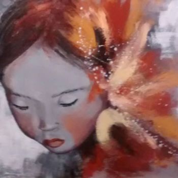 Картина под названием "FLEUR DU SOLEIL LEV…" - Carmen Berluti, Подлинное произведение искусства, Акрил