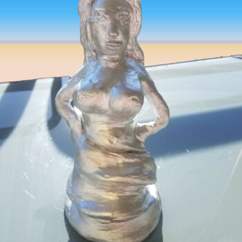 "Silber Figur" başlıklı Heykel Carmen Coduri tarafından, Orijinal sanat, Seramik