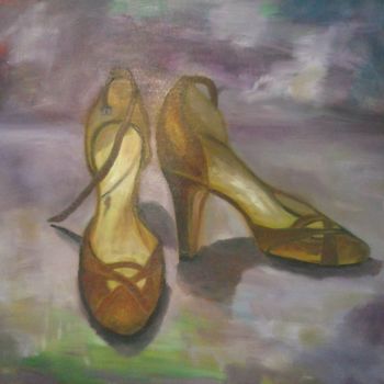 Painting titled "Zapatos de tacón" by Carmen Fdez Tornell, Original Artwork, Oil
