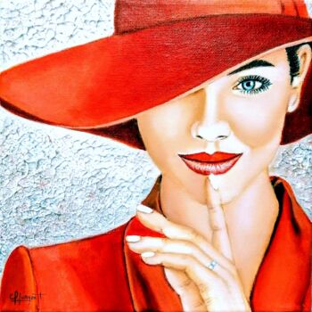 Painting titled "GLAMOUR Nº 23" by Carmen G. Junyent, Original Artwork, Acrylic Mounted on Wood Stretcher frame
