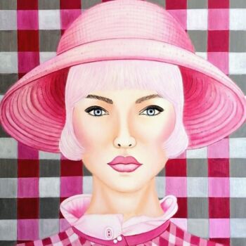 Pintura titulada "ROSA BARBIE" por Carmen G. Junyent, Obra de arte original, Acrílico Montado en Bastidor de camilla de made…