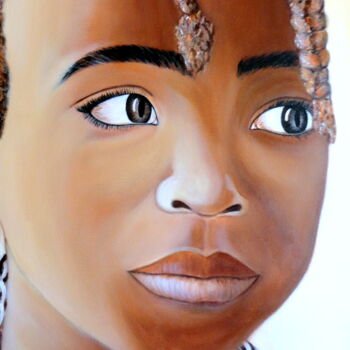 Pintura titulada "MIRADA HIMBA" por Carmen G. Junyent, Obra de arte original, Acrílico
