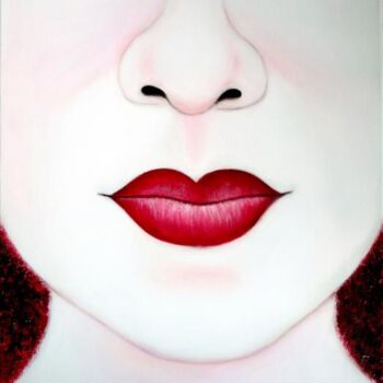 Painting titled "MIRADA DE UNA GEISH…" by Carmen G. Junyent, Original Artwork, Acrylic