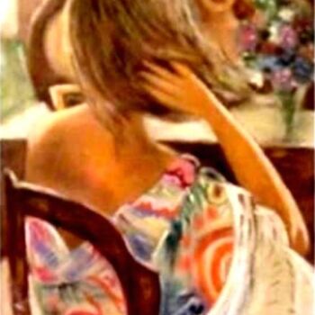 Pintura titulada "Minrándose al espejo" por Carmen G. Junyent, Obra de arte original, Oleo