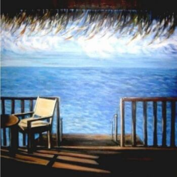 Pintura intitulada "Terraza en Las Mald…" por Carmen G. Junyent, Obras de arte originais, Acrílico