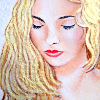 Pintura titulada "LA CHICA DE LOS CAB…" por Carmen G. Junyent, Obra de arte original, Acrílico