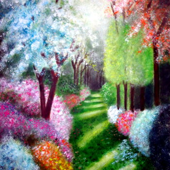 Pintura titulada "EN UN LUGAR DEL PAR…" por Carmen G. Junyent, Obra de arte original, Acrílico
