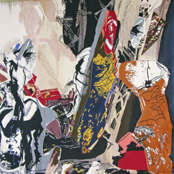 Textile Art με τίτλο "Mémoire d'un temps…" από Carmen Groza, Αυθεντικά έργα τέχνης, Ταπισερί