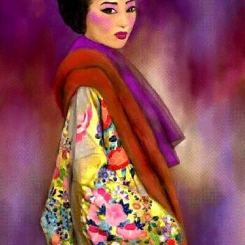 Painting titled "ASIA" by Carmen Manno, Original Artwork