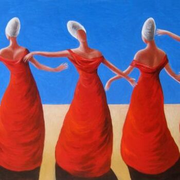 Pittura intitolato "Danzanti" da Carmen Salis, Opera d'arte originale