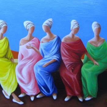 Painting titled "Conversazione" by Carmen Salis, Original Artwork