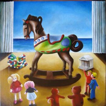 Pittura intitolato "La  mossa del caval…" da Carmen Salis, Opera d'arte originale