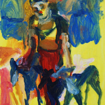 Peinture intitulée "Verguenza" par Carmen Selma, Œuvre d'art originale, Huile