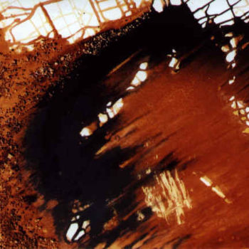 Painting titled "Vortice Rosso" by Carmen Spigno, Original Artwork, Oil
