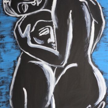 Painting titled "Lovers - Pure Love 4" by Carmen Tyrrell, Original Artwork, Acrylic