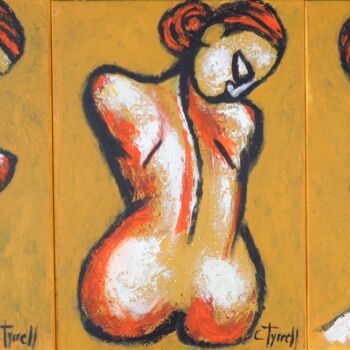 Painting titled "Triptych - Earth Go…" by Carmen Tyrrell, Original Artwork, Acrylic Mounted on Wood Stretcher frame