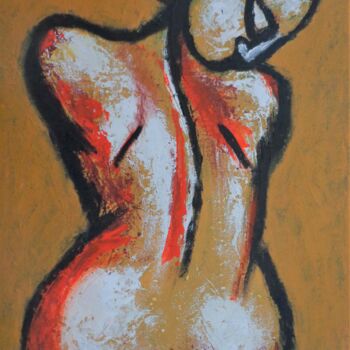 Peinture intitulée "Earth Goddess - Back" par Carmen Tyrrell, Œuvre d'art originale, Acrylique Monté sur Châssis en bois