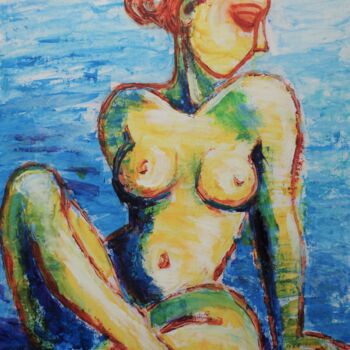 Painting titled "Sea Lover 2" by Carmen Tyrrell, Original Artwork, Acrylic