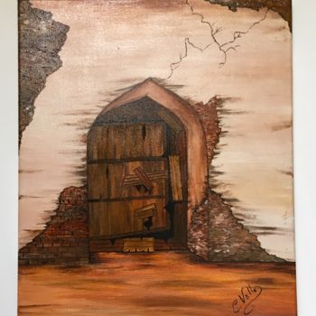 Peinture intitulée "Porte ouverte ou fe…" par Carmen, Œuvre d'art originale, Acrylique
