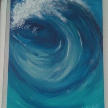 Pintura intitulada "Surfwave.jpg" por Cvd, Obras de arte originais, Acrílico