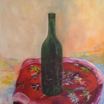 Картина под названием "botella.jpg" - Carmen Lopez Martinez, Подлинное произведение искусства, Акрил
