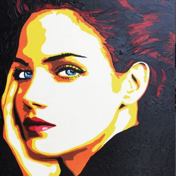 Painting titled "JANE" by Carmenly, Original Artwork, Acrylic