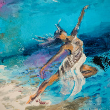Картина под названием "Water Muse" - Carmo Almeida, Подлинное произведение искусства, Акрил