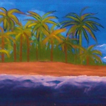 Pintura intitulada "Ilha" por Carma Carvalho, Obras de arte originais