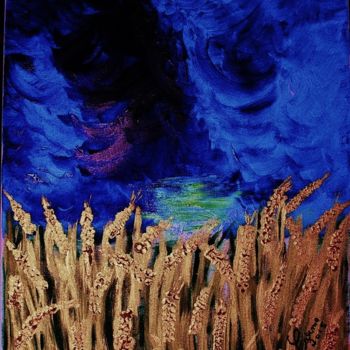 Pintura intitulada "Seara de trigo" por Carma Carvalho, Obras de arte originais